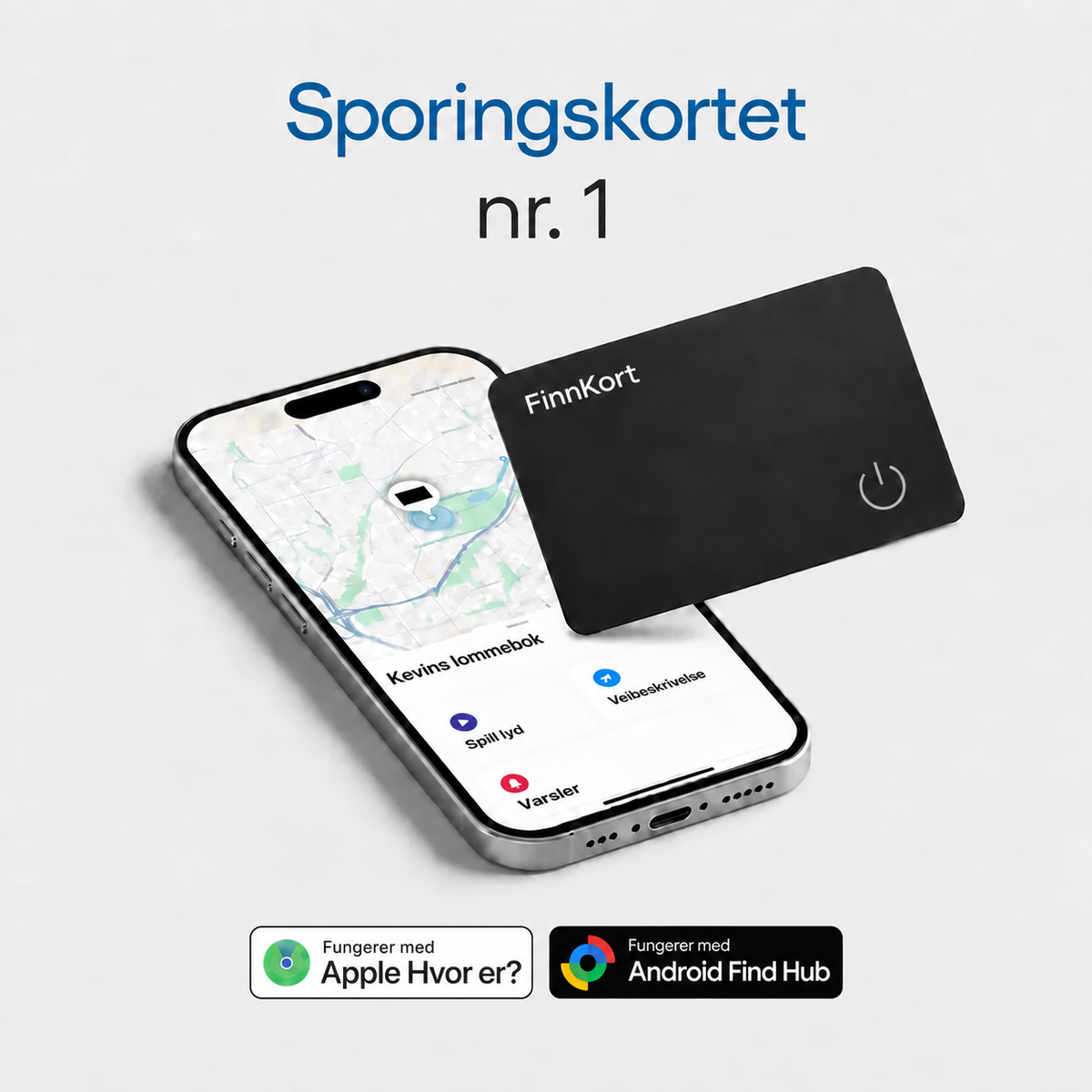FinnKort™ Sporingskort, Svart